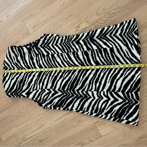 Y2K Vintage Xhileration Women’s Zebra Vest Zipper Medium - Picture 6 of 7